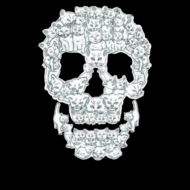 Motiv Skull Cat Katzen Totenkopf