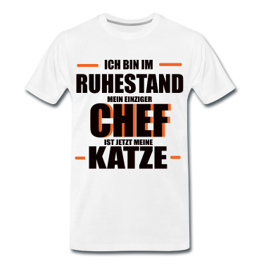 Katzen T-Shirt - Ruhestand Chef Katze Tier