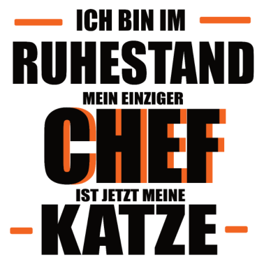 Motiv Ruhestand Chef Katze Tier
