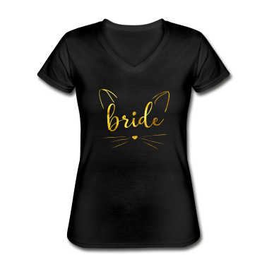 Katzen T-Shirt - Braut Katze