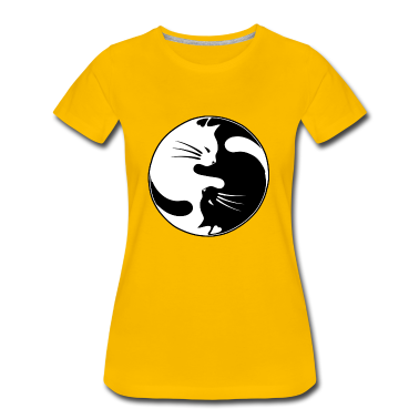 Katzen T-Shirt - Yin-Yang-Katze