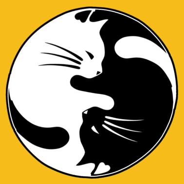 Motiv Yin-Yang-Katze
