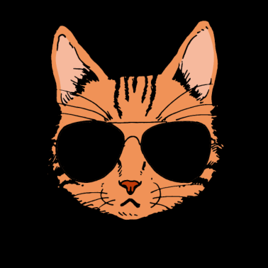 Motiv Katze mit Sonnenbrille Cooles Kätzchen