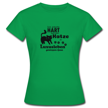Katzen T-Shirt - Witziges Katzen Design: Ich arbeite Hart