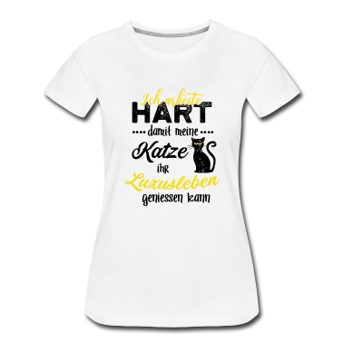 Katzen T-Shirt - Ich arbeite Hart damit meine Katze