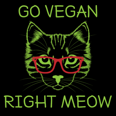 Motiv Go Vegan Katzen Geschenk Spruch