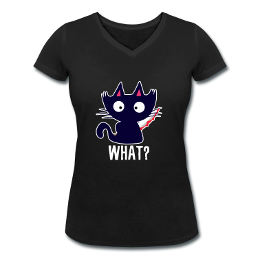 Katzen T-Shirt - Lustige Katze mit Messer für Katzendamen