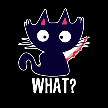 Motiv Lustige Katze mit Messer für Katzendamen