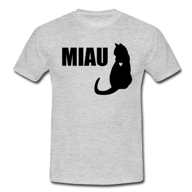 Katzen T-Shirt - WATCHING CAT HEARTSHAPE miau