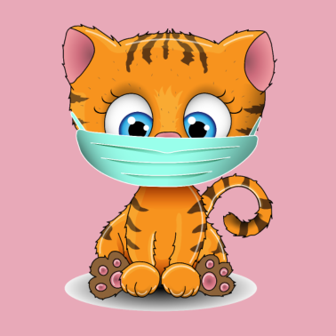 Motiv Mundschutz Tiger Katze