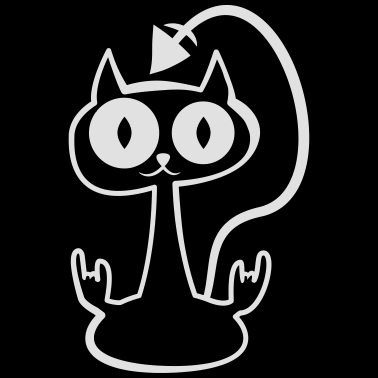 Motiv bnbm cat outline dark bg