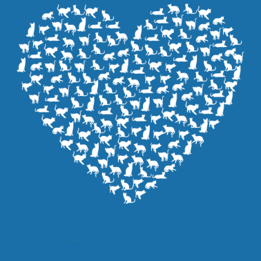 Motiv Herz aus Katzen - Herz für Katzen