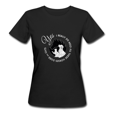 Katzen T-Shirt - Pferd Hund und Katze Geschenk vintage