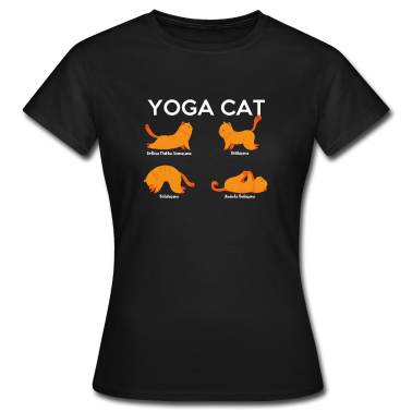 Katzen T-Shirt - Yoga Katze Katzen Meditation