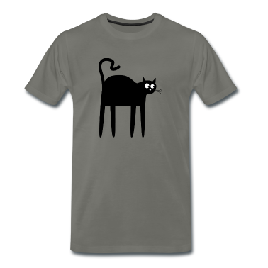 Katzen T-Shirt - Schwarze Katze