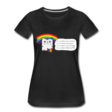 Katzen T-Shirt - Rainbow Kitty Cat