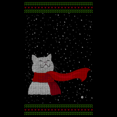 Motiv Strickkätzchen (weiß)