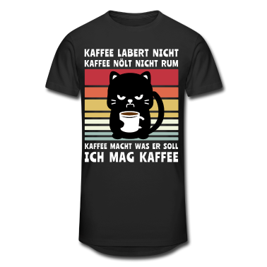 Katzen T-Shirt - Lustige Kaffee Sprüche mit Katzen