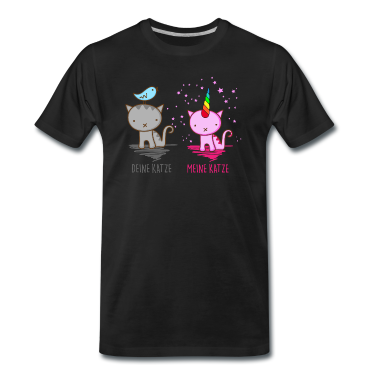 Katzen T-Shirt - Deine Katze vs. Meine Katze