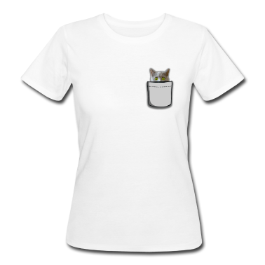 Katzen T-Shirt - Süsse Katze in Tasche Lustige Katzen Geschenk