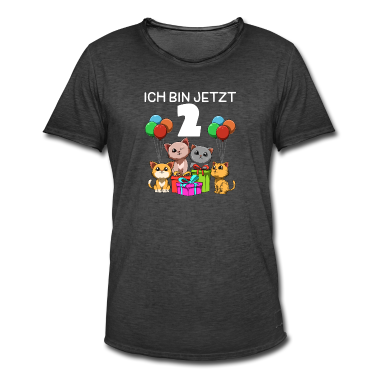 Katzen T-Shirt - Lustige Katzen Party - 2. Kindergeburtstag