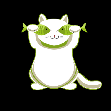Motiv CatFish - Katze mit Fischen vor den Augen