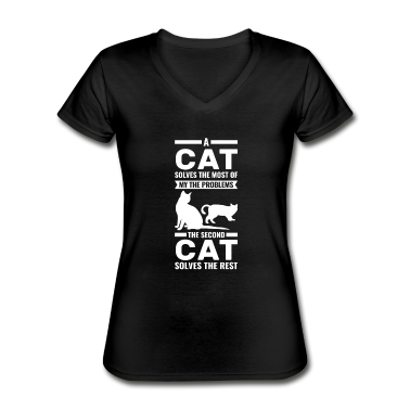 Katzen T-Shirt - 2 Katzen 2 Katzen Geschenk