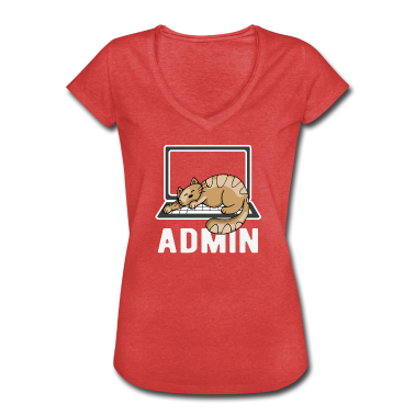 Katzen T-Shirt - Admin Katze Systemadministrator Computer
