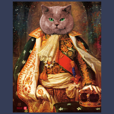 Motiv 03 Kater Majestät Cat General King König