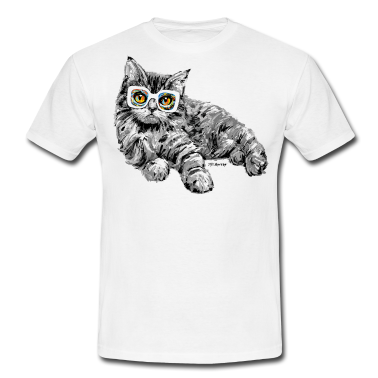 Katzen T-Shirt - P.D. Moreno Flauschige Katze