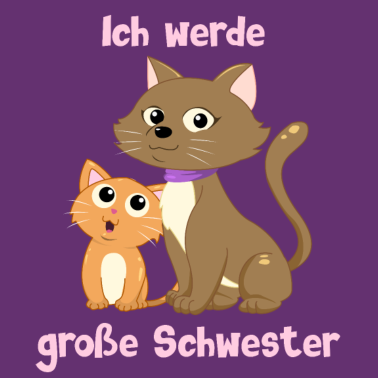Motiv Ich werde große Schwester - Katze - Katzen