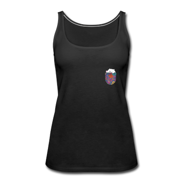 Katzen Tank Top - Bongo Katze in Brusttasche Niedliche Katze Tasche