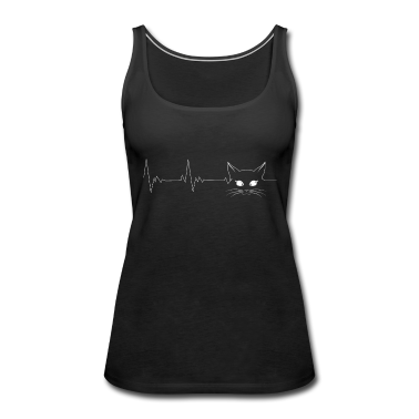 Katzen Tank Top - Puls Herzschlag Katze, Busi, Mitze