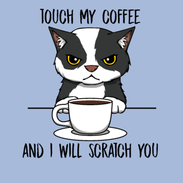 Motiv Katze Kaffee Scratch You Monday Kitty Office