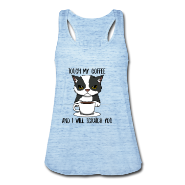 Katzen Tank Top - Katze Kaffee Scratch You Monday Kitty Office