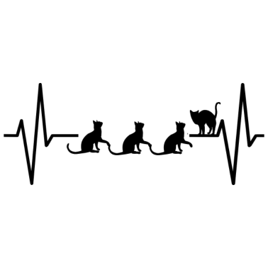 Motiv Mein Herz schlägt für Katzen! Geschenk