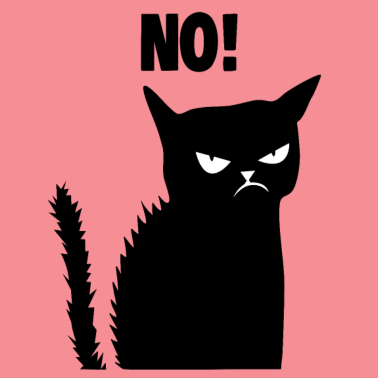 Motiv No Nein Nop Mürrische Lustige Katze Hasst Menschen
