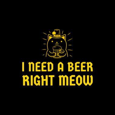 Motiv Die ich brauche Bier-Katze