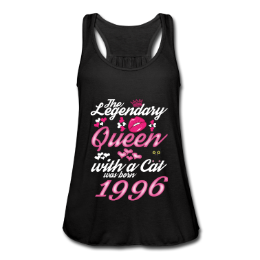 Katzen Tank Top - Legendäre Königin 1996 Geboren Frauen Mit Katze
