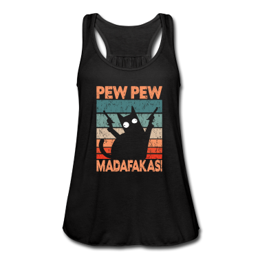 Katzen Tank Top - Katze Pew Pew Madafakas Vintage funny Cat