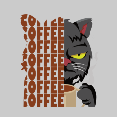 Motiv Kaffee Katze Katzenliebhaber Kaffeetrinken