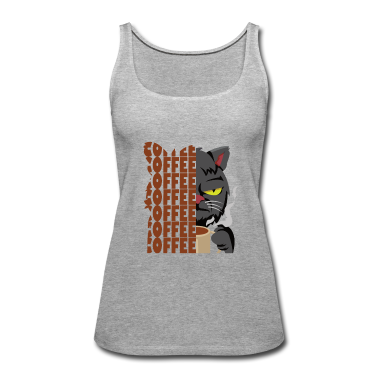 Katzen Tank Top - Kaffee Katze Katzenliebhaber Kaffeetrinken