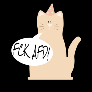 Motiv lustige FCK AFD Katze