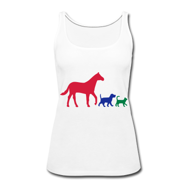 Katzen Tank Top - Vektor Pferd Hund und Katz
