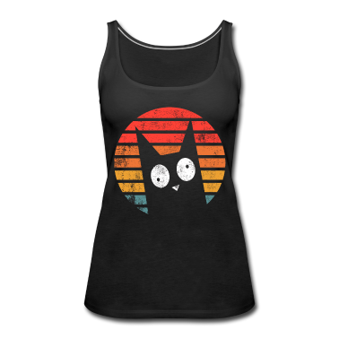 Katzen Tank Top - Schwarze Katze Murder Psycho Retro Geschenk