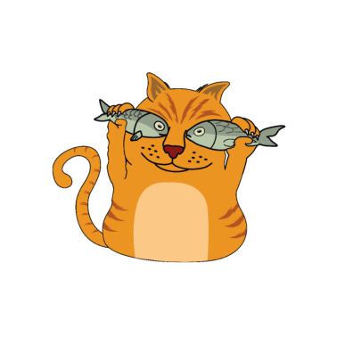 Motiv Lustige Katze mit Fischaugen