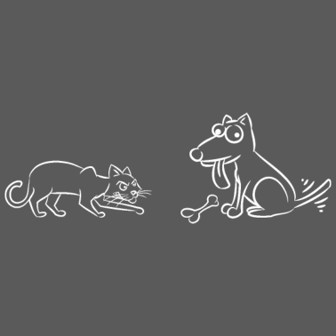 Motiv Katze und Hund