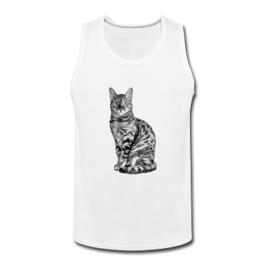 Katzen Tank Top - Cooles schwarz weiß Katzen Motiv