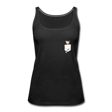 Katzen Tank Top - Cat in Breast Bag