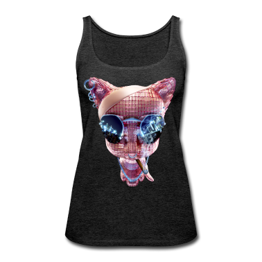 Katzen Tank Top - Katze mit Sonnenbrille Partykatze